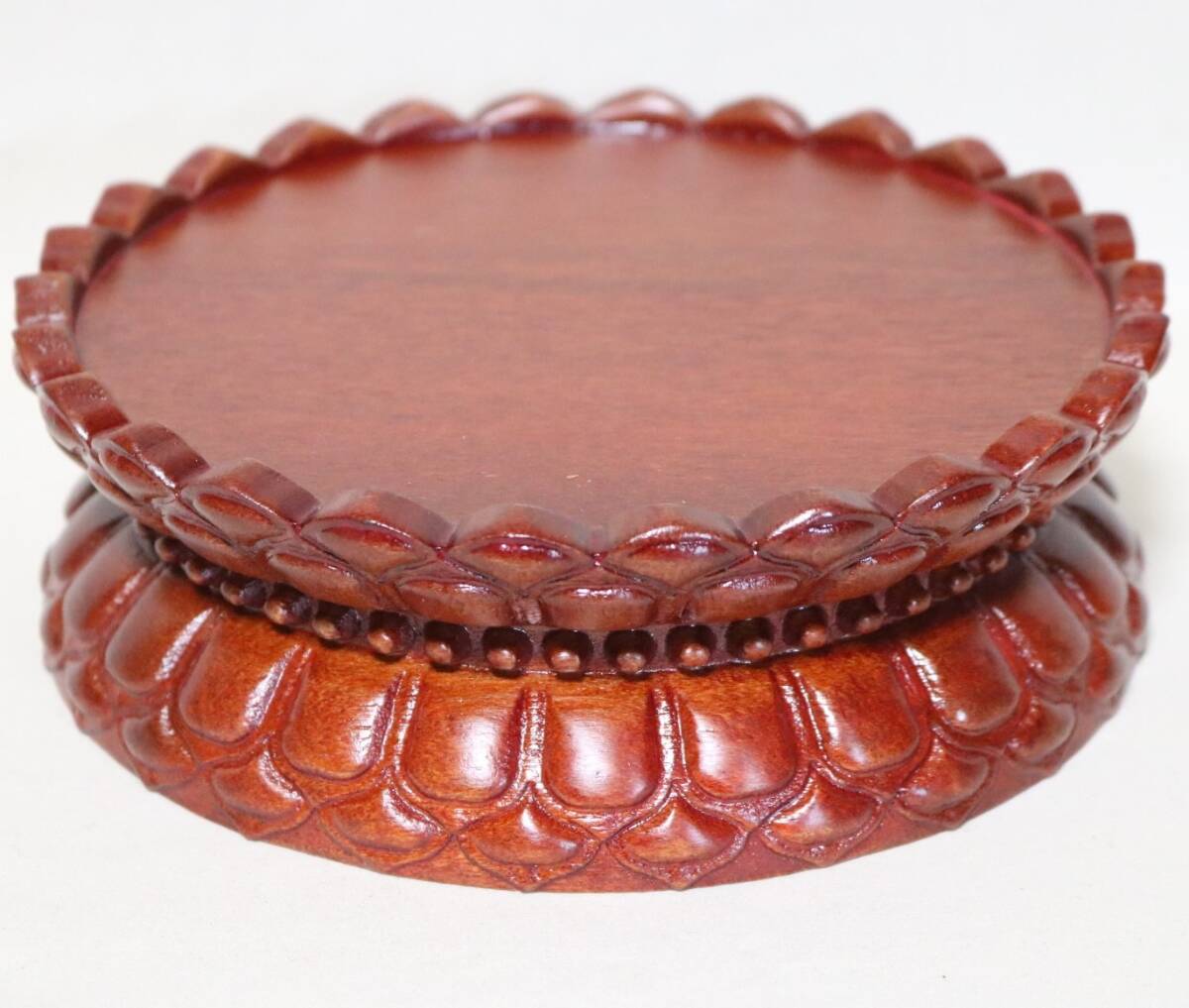 台座 仏像台座 須弥壇 唐木紅木 15.8㎝    DF05拍卖