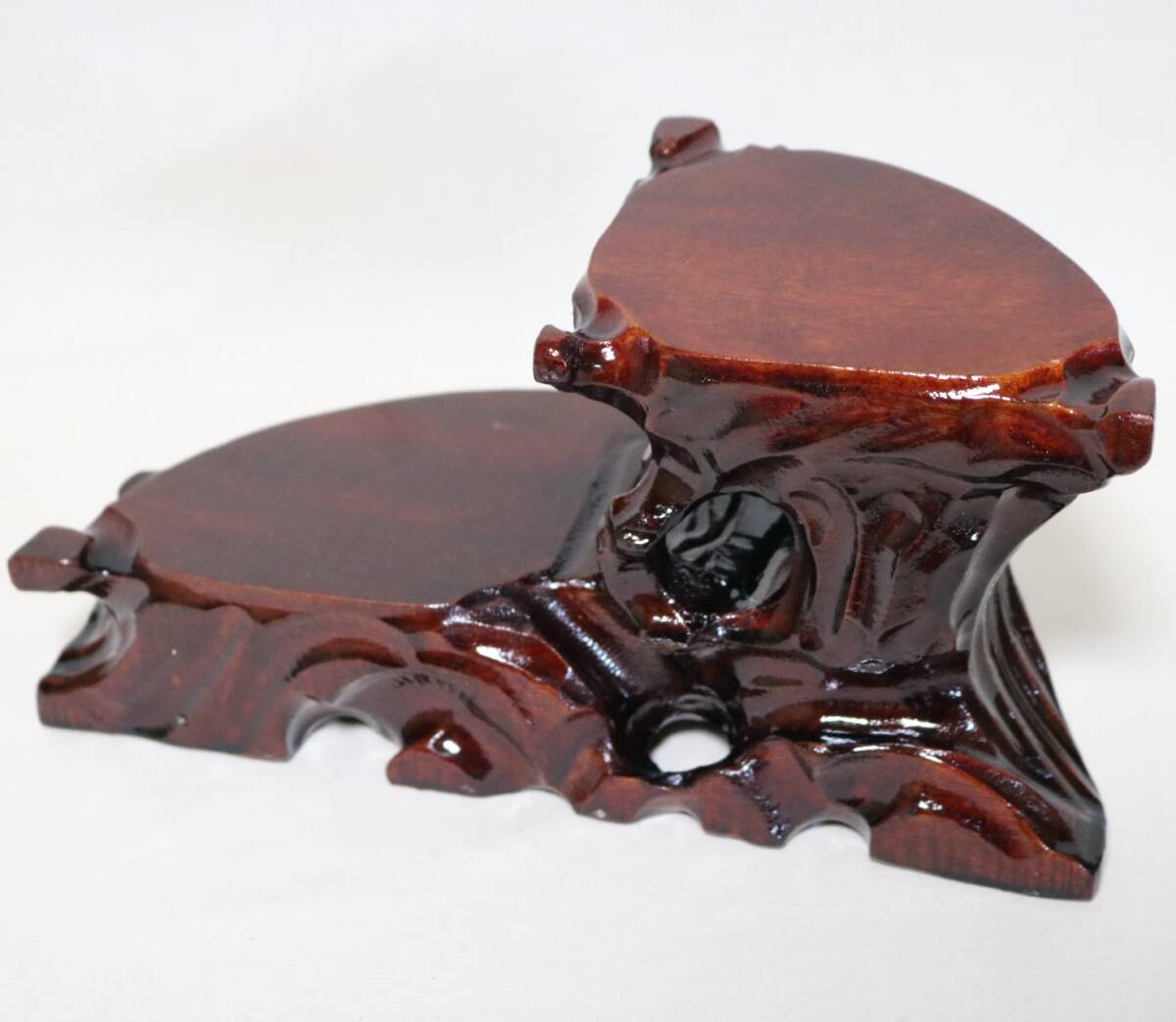 台座 花台・香炉台・飾台 唐木紅木 8.0㎝    DG27拍卖