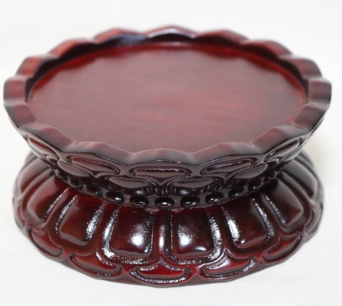 台座 仏像台座 須弥壇 唐木紅木 11.8㎝    DF09拍卖