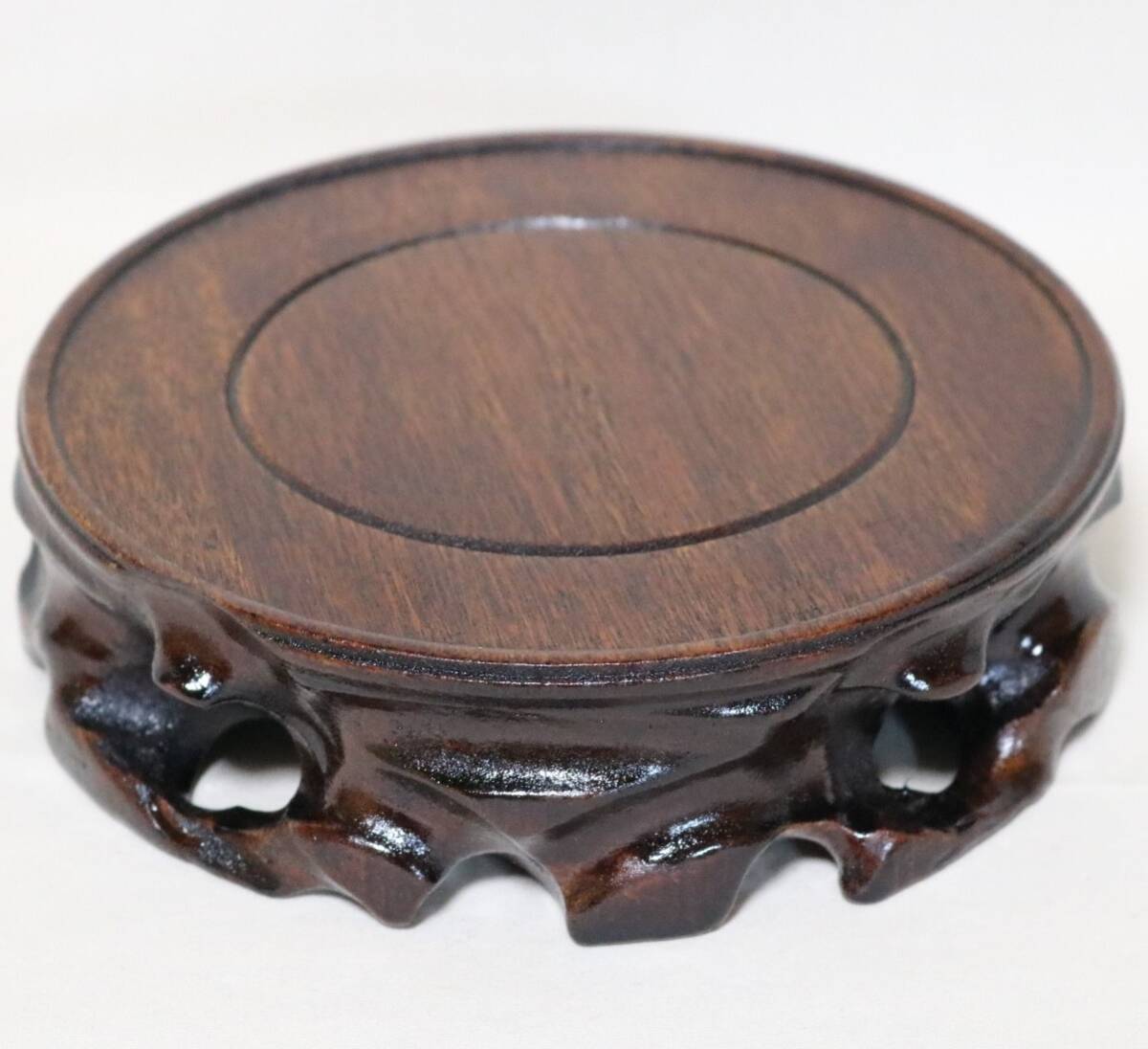 台座 花台・香炉台・飾台 唐木紅木 14.2㎝    DC14拍卖