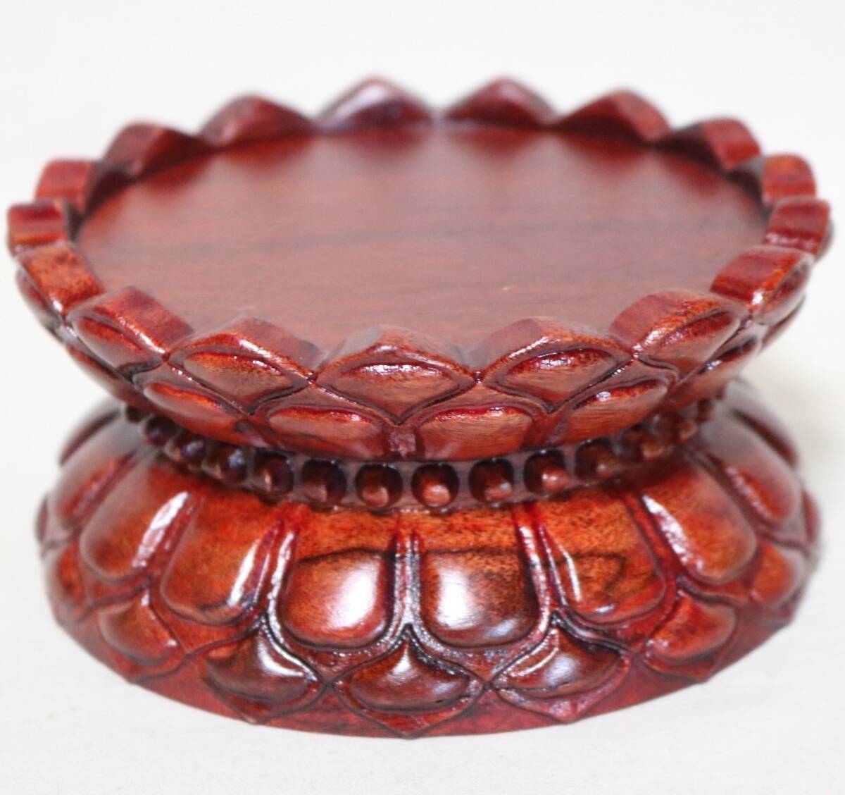 台座 仏像台座 須弥壇 唐木紅木 9.7㎝    DF12拍卖