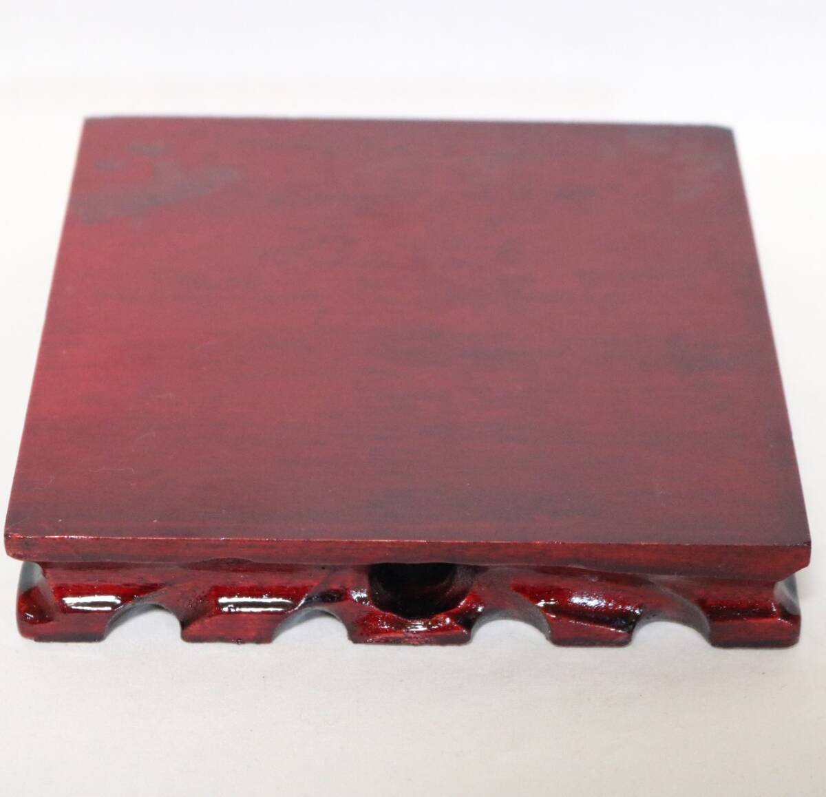 台座 花台・香炉台・飾台 唐木紅木 15.7×15.7    DD28拍卖