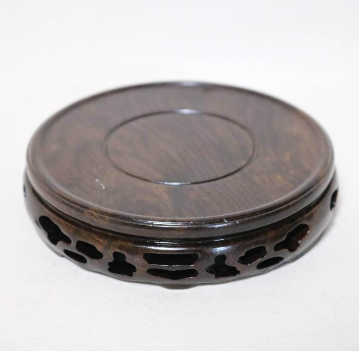 台座 花台・香炉台・飾台 唐木紅木 10.1㎝    DP26拍卖