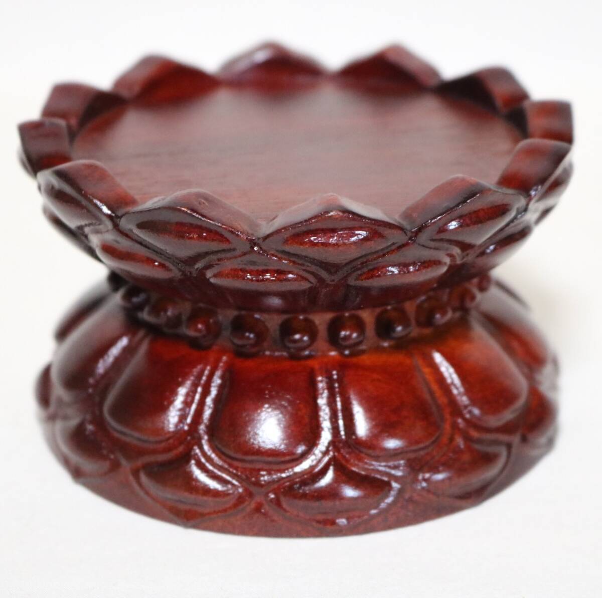 台座 仏像台座 須弥壇 唐木紅木 7.7㎝    DF13拍卖