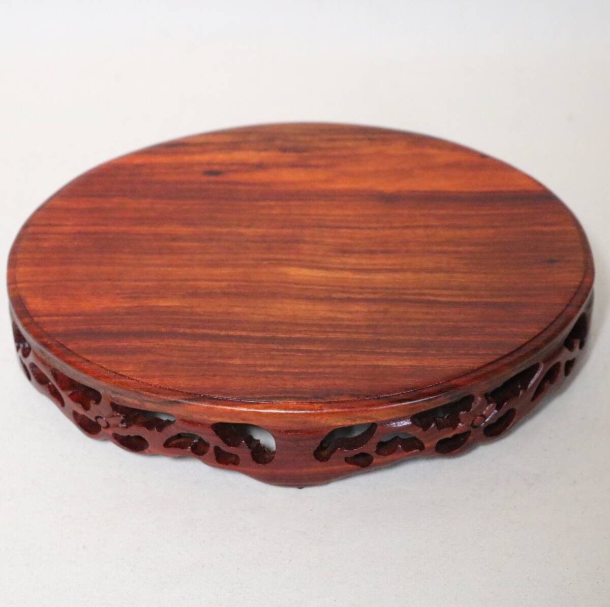 台座 花台・香炉台・飾台 唐木紅木 10.7×15.0    DI28拍卖