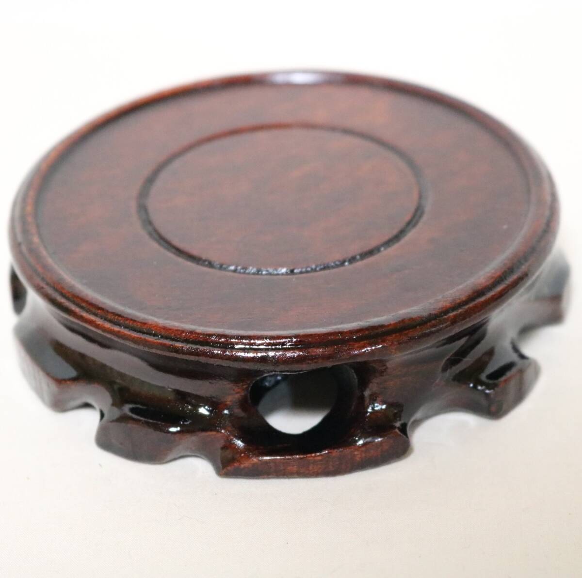 台座 花台・香炉台・飾台 唐木紅木 8.8㎝    DC32拍卖