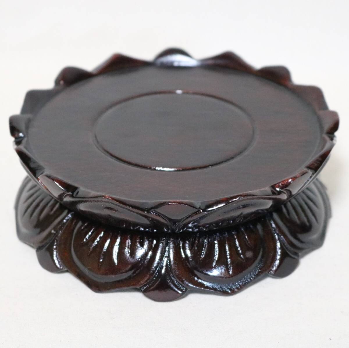 台座 仏像台座 須弥壇 唐木紅木 11.3㎝    DH14拍卖