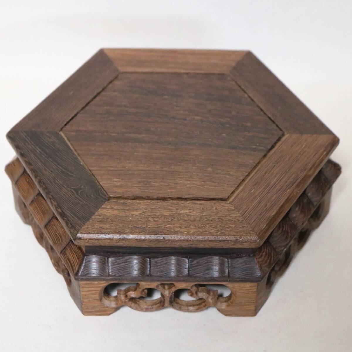 台座 花台・香炉台・飾台 唐木紅木 14.9×17.2    DI32拍卖