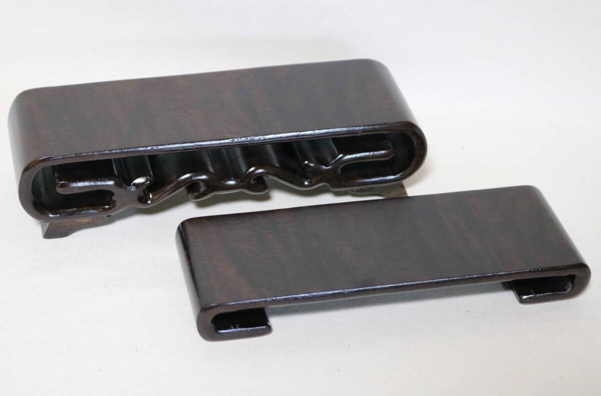 台座 花台・香炉台・飾台 唐木紅木 17.0×5.9    DH30拍卖