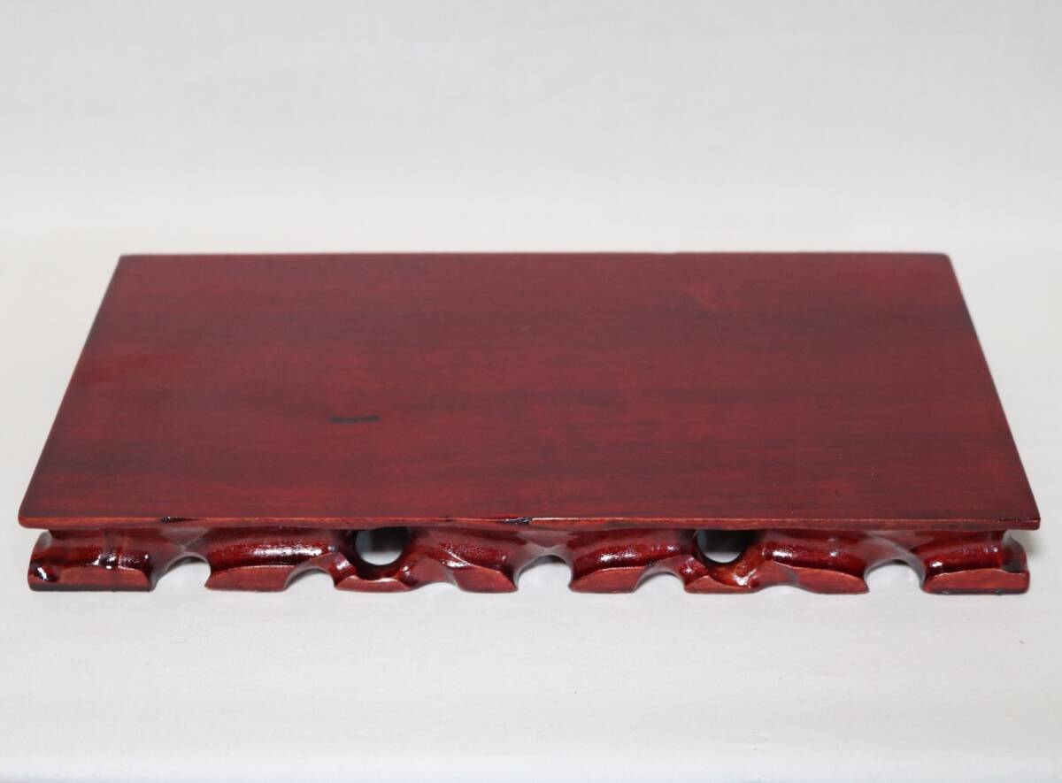 台座 花台・香炉台・飾台 唐木紅木 31.7×16.5    DD06拍卖