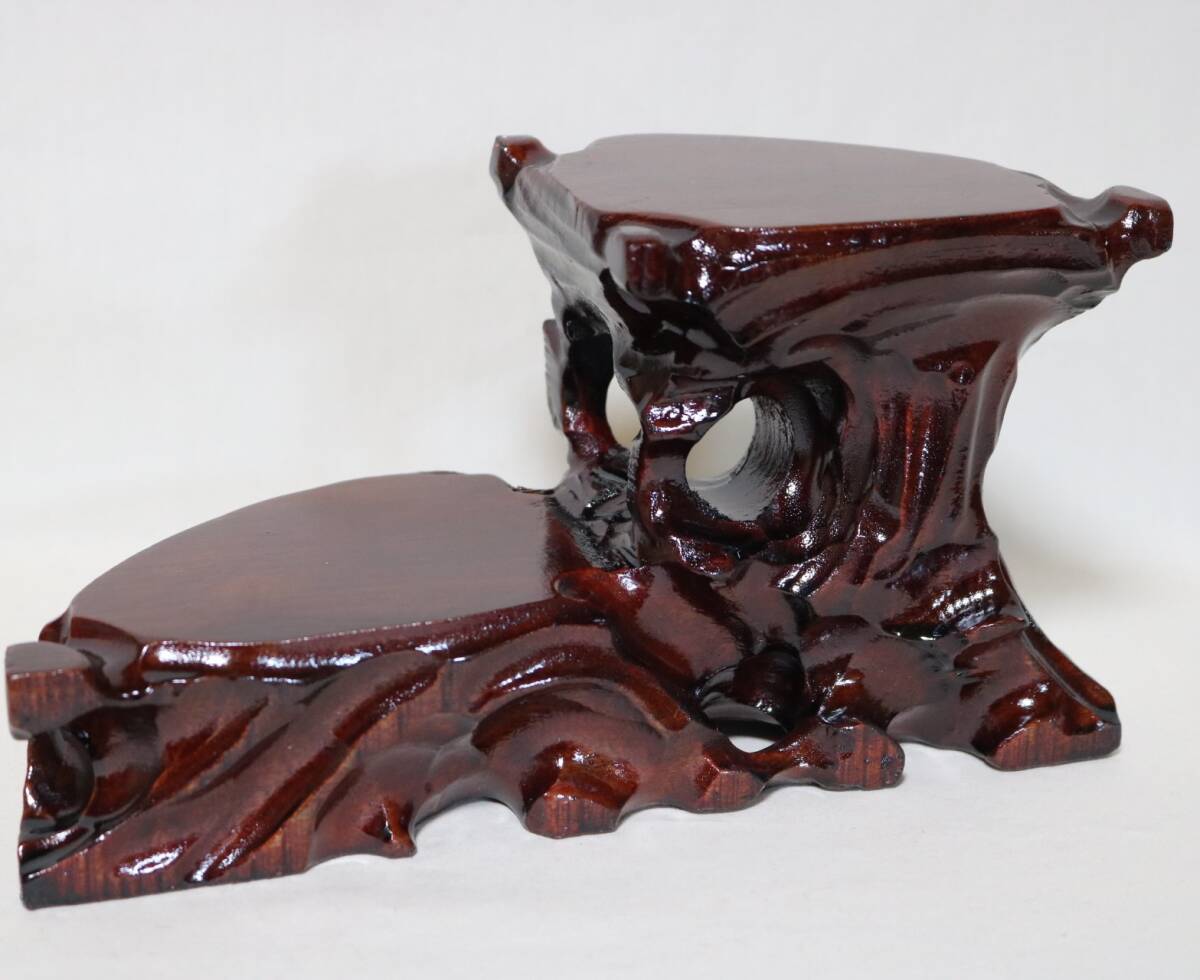 台座 花台・香炉台・飾台 唐木紅木 8.0㎝    DG25拍卖