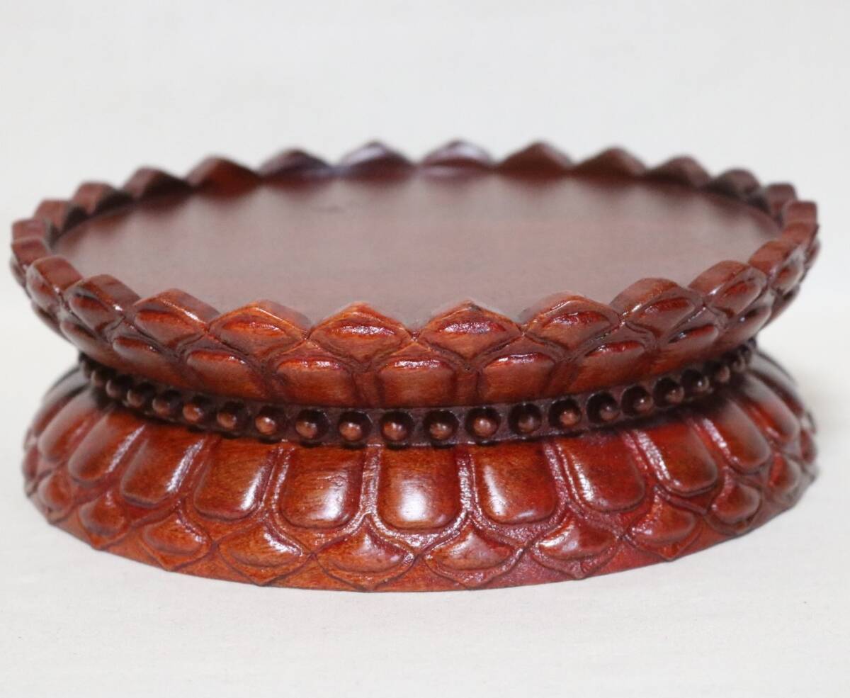 台座 仏像台座 須弥壇 唐木紅木 15.8㎝    DF06拍卖