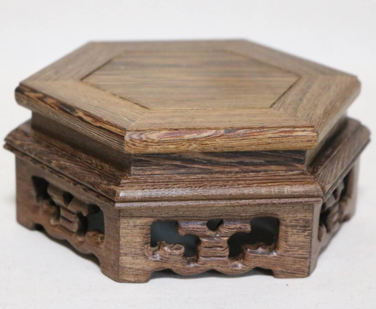 台座 花台・香炉台・飾台 唐木紅木 10.5×12.3    DI08拍卖