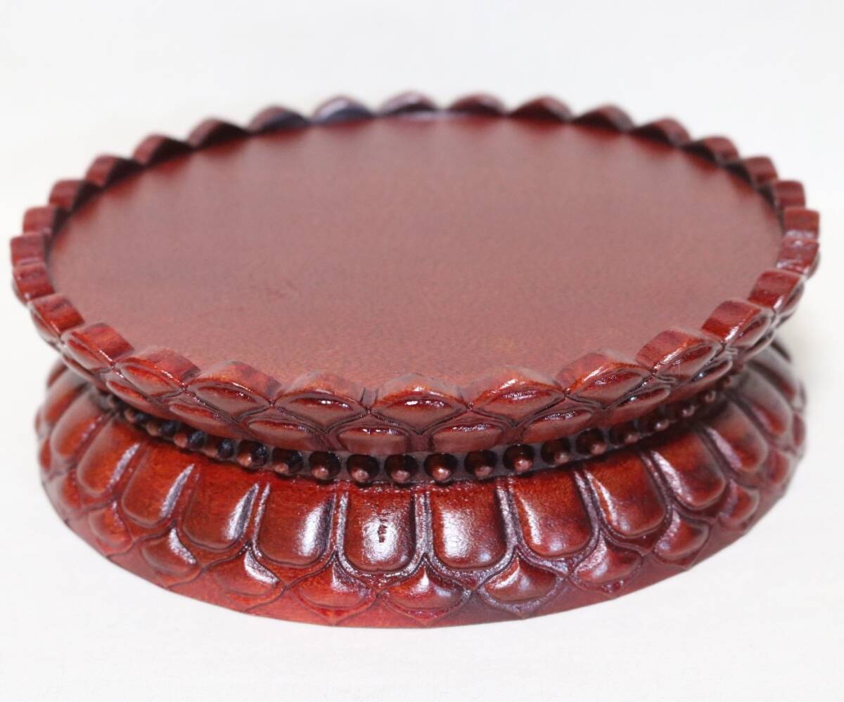 台座 仏像台座 須弥壇 唐木紅木 17.8㎝    DF04拍卖