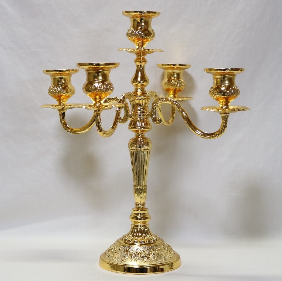 キャンドルスタンド欧風復古 五灯燭台    DT14拍卖