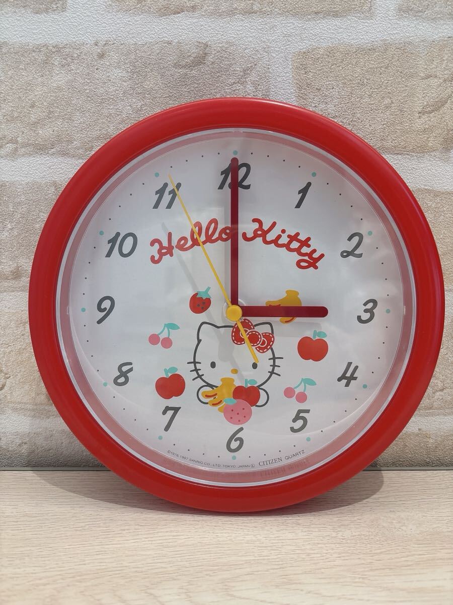 サンリオ キティちゃん 壁掛け時計 1997年製拍卖