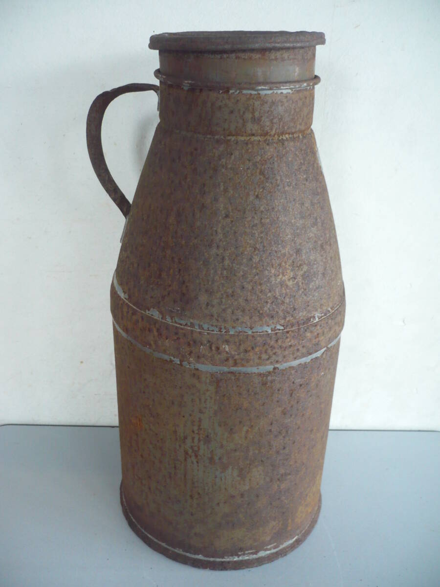 ★ ミルク缶 牛乳缶 高さ約53㎝ アンティーク オブジェ 昭和 アンティーク レトロ カーデニング拍卖