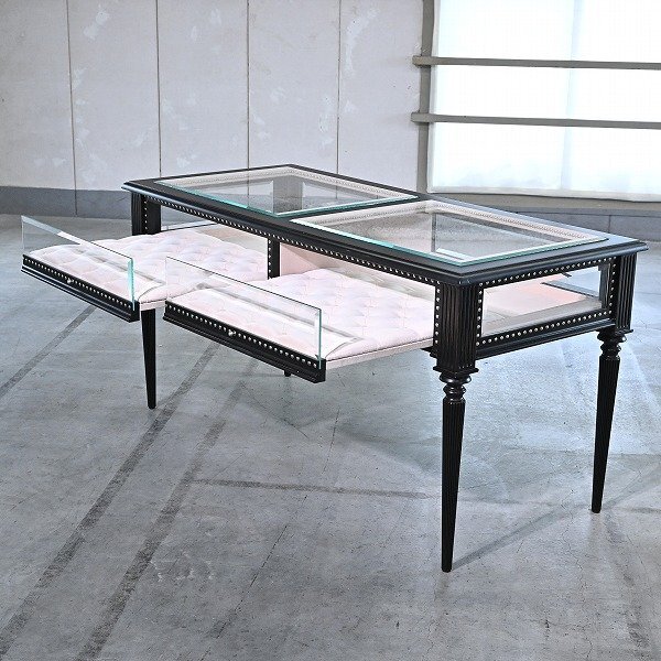 ★希少 イタリア製 Nalesso ディスプレイ アレッサンドロ・ミケーレ ガラス ジュエリー ショーケース リビング インテリア 店舗 ナレッソ拍卖