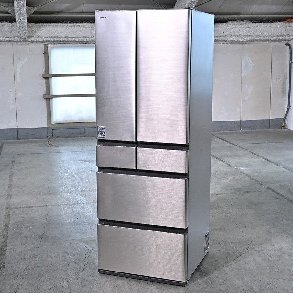 2023年製 日立「 R-HWC54T(N)」冷蔵庫 540L キッチン 食卓 フレンチ6ドア まるごとチルド まんなか冷凍 特鮮氷温ルーム HITACHI拍卖