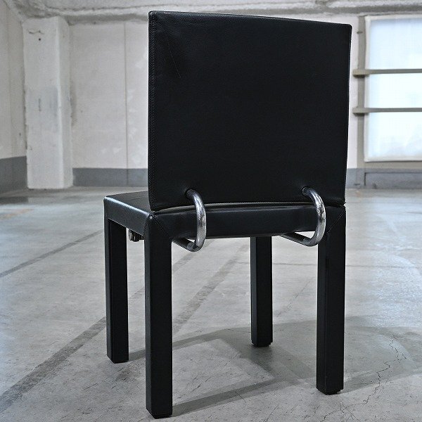 希少 B&B Italia「Arcara/アルカラ」ダイニングチェア B Paolo Piva 本革 リビング 待合室 モダン イタリア ミニマル パオロピーヴァ拍卖