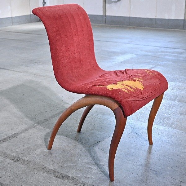 名作 アクタス PORADA 14万「ANXIE」ダイニングチェア チェリー無垢材 リビング ハイバック 椅子 イタリア アンクシー ポラダ ACTUS拍卖