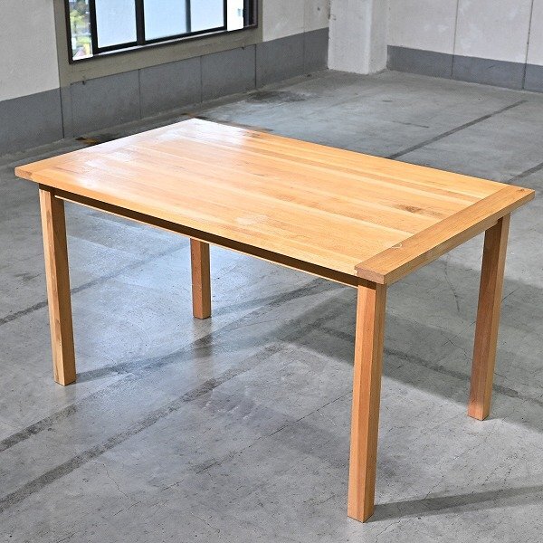 アデペシュ ダイニングテーブル タモ無垢材 ナチュラル 北欧スタイル カフェ 椅子 リビング a.depeche_カリモク 無印良品 モモナチュラル拍卖