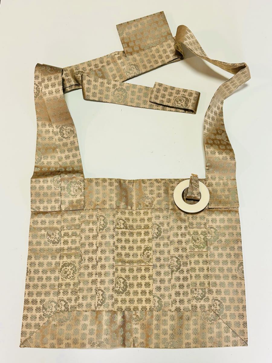 ◆未使用品◆臨済宗絡子◆金襴正絹◆幅37.5丈28竿丈96センチ◆共箱付き◆伊藤法衣店謹製◆寺院用仏具◆法衣◆法要◆葬儀◆拍卖