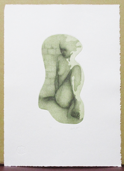 城景都『浴後4』エッチング ed.1/50. 鉛筆サイン シートのみ 1979年制作「城景都 全版画集(阿部出版)」No.67拍卖