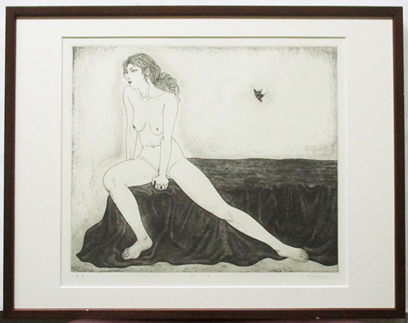 笹本正明『師走』銅版画 ed.A.P. 鉛筆サイン 額付き(箱なし) 2004年制作拍卖