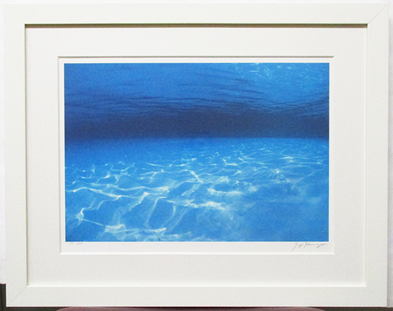 高砂淳二『Waving Blue-波紋』ダイヤモンドスクリーニング ed.35/800. 版上サイン 額付き(箱なし) GALLERY A.P.J.シール拍卖