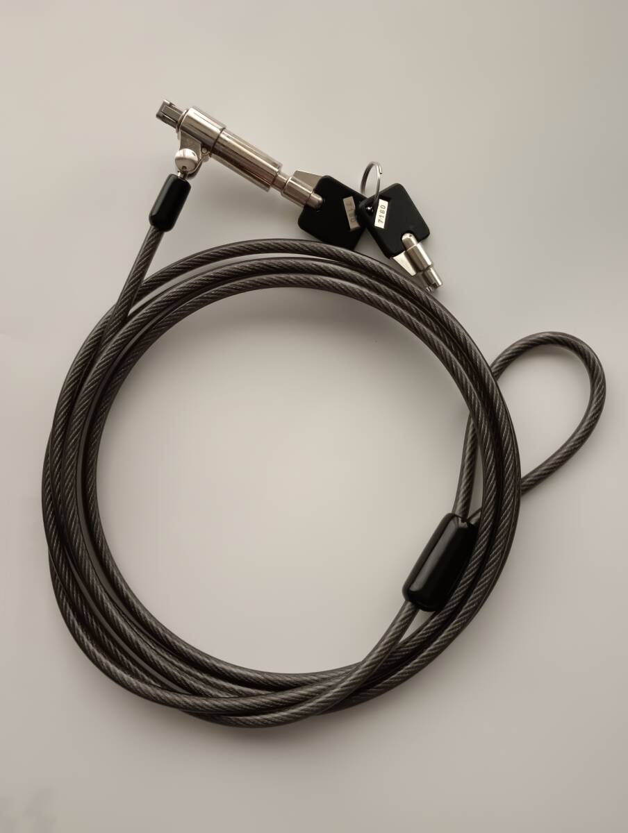 ELECOM ESL-7N セキュリティワイヤーロック 盗難防止ワイヤ 2m 径9.5mm セキュリティワイヤ ノートPC ノートパソコン ロック拍卖