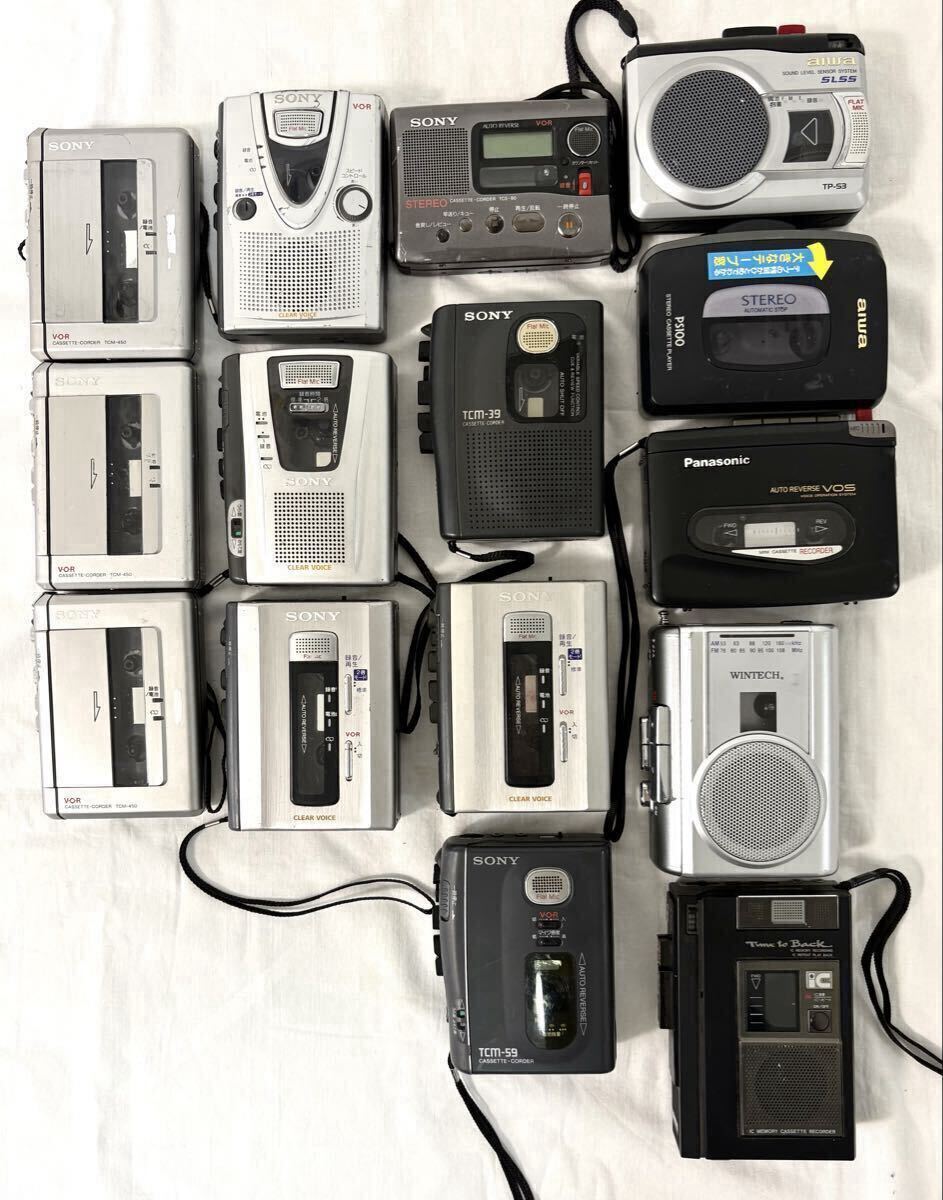 《SONY》ポータブル カセットプレイヤー まとめて 15台【ジャンク品】です。拍卖