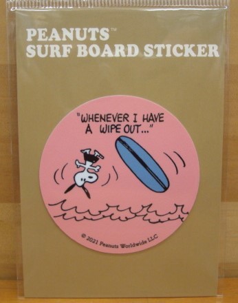 新品SNOOPY PEANUTS SURF BOARD STICKER(スヌーピーサーフボードステッカー) SNP- 21009拍卖