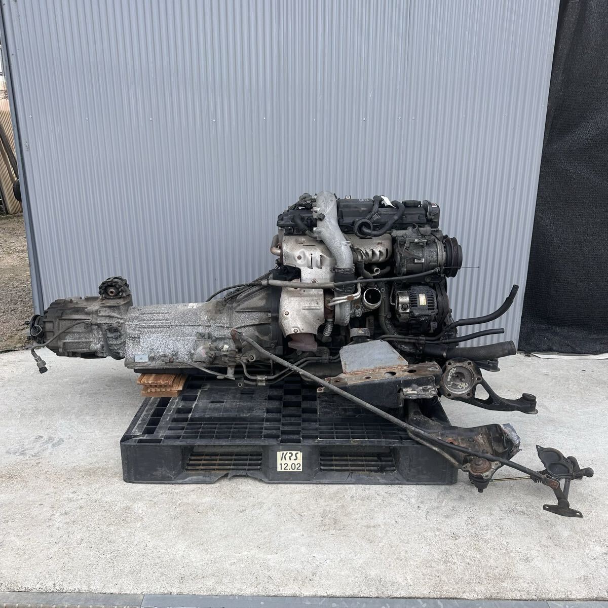 【実働車外し】 エンジン本体 ミッション フロントデフ ハイエース 100系 ワゴン スーパーカスタムG KZH106W 1KZ-TE ターボ 4WD 拍卖