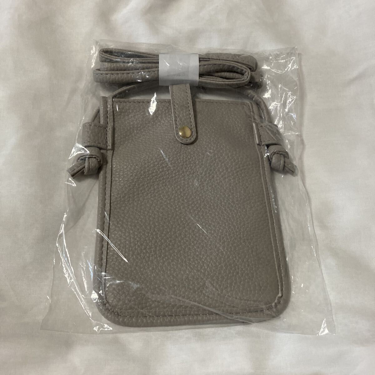 スマホショルダー 横13×縦17cm グレー ノベルティ HABA ホルダー ケース拍卖