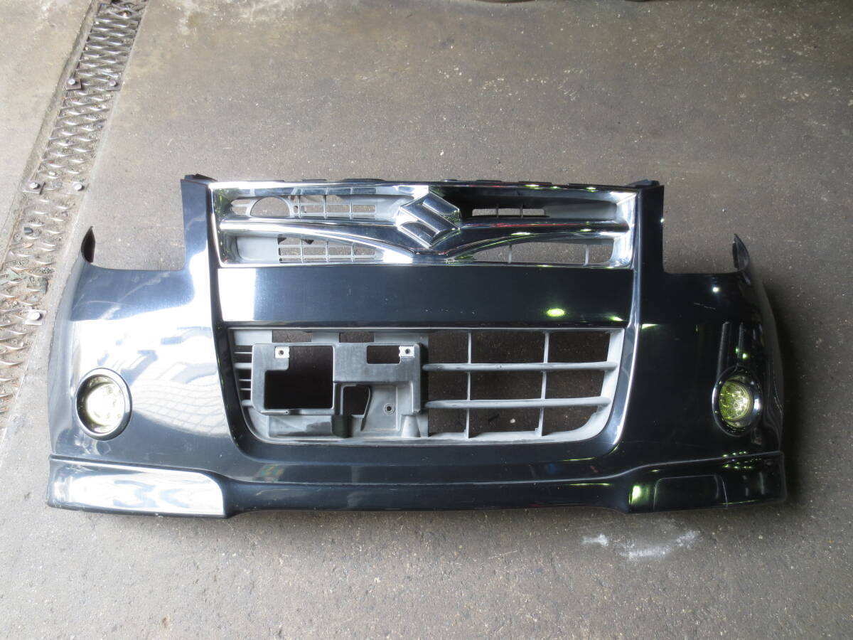 MK21S パレット フロントバンパー スポイラー付き 社外LEDフォグ付き H20年式 ZJ3 ③拍卖