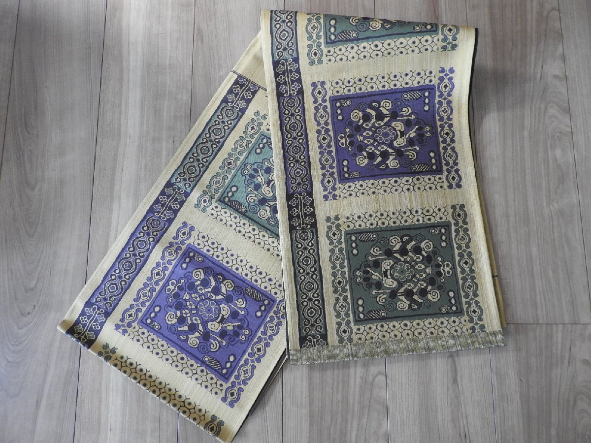 ★★送料無料 未使用 着物 帯 袋帯 恵比寿 詩地 ナイルの夢 西陣織 拍卖