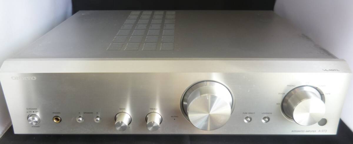 ONKYO オンキョー/プリメインアンプ アンプ A-973 /通電のみ確認ジャンク品/中古品・本体のみ・現状渡し/電源コードなし拍卖