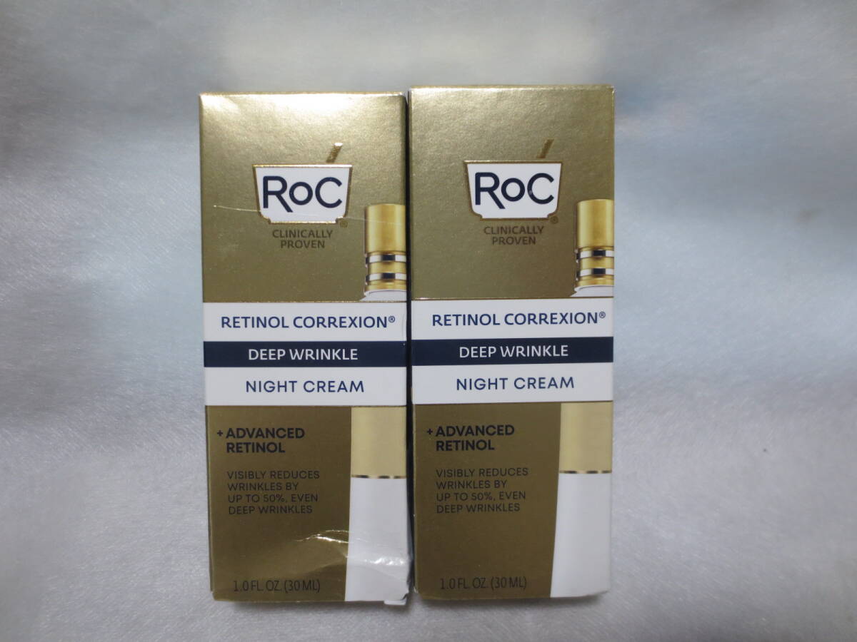 新品 RoC ロック レチノール コレクシオン ディープリンクル ナイトクリーム 30ml ×2本 ディープリンクル拍卖