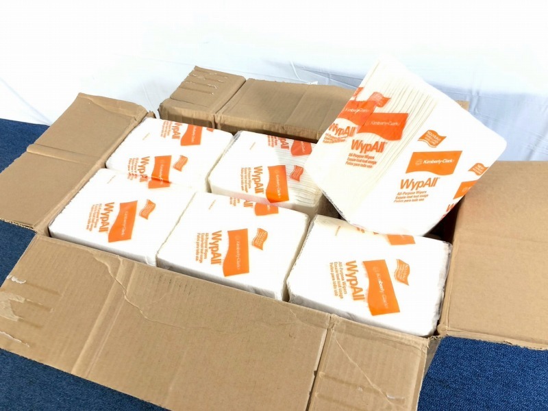 【米軍放出品】未使用品 使い捨てクリーニングクロス 多目的ワイパー 56枚入×18パック 31.7cm×36.5cm (140) ☆CJ23H#25拍卖