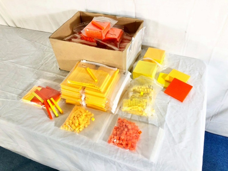 【米軍放出品】10進ブロック 数学ブロック 教育玩具 算数教具 McGraw-Hill ベーステンブロック (140) ☆BJ30NK-W#25拍卖