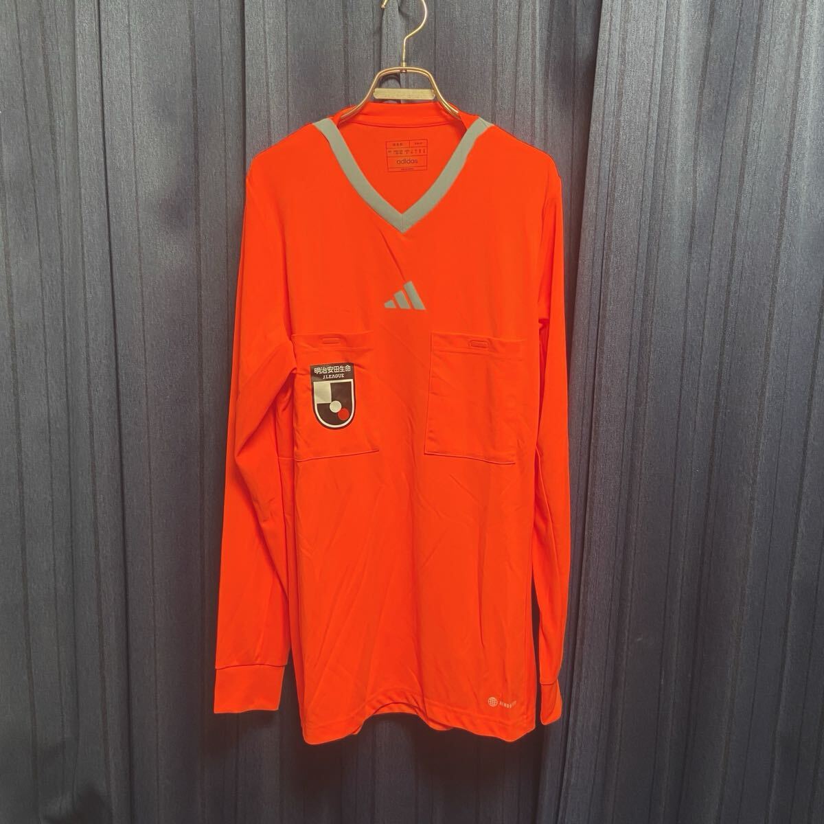 ◆adidas アディダス Jリーグ レフリー 長袖ユニフォーム XLサイズ 審判拍卖