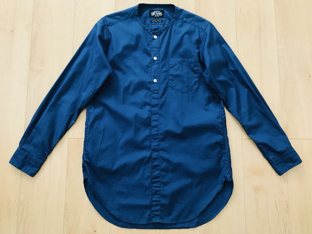 【良品】BEAMS*プルオーバーシャツ*紺*S拍卖