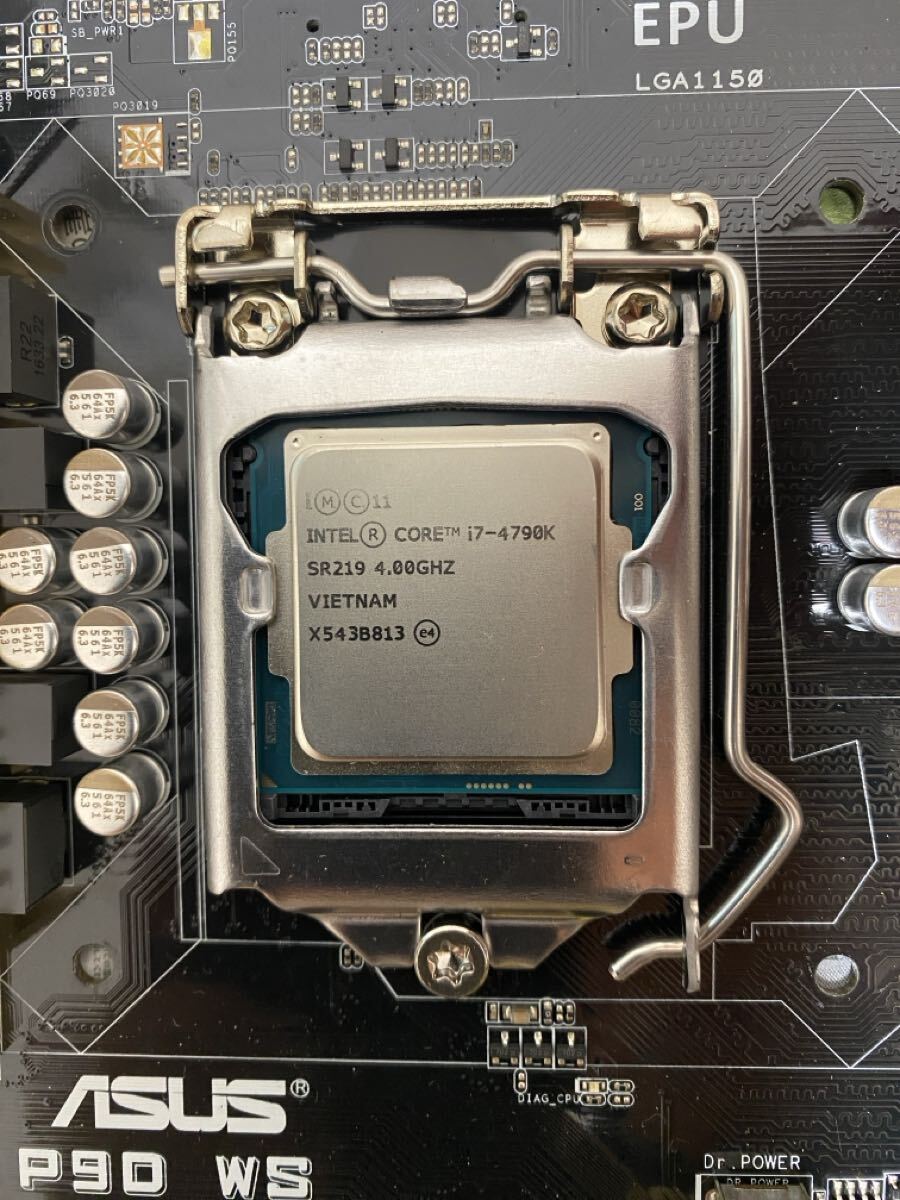 【中古】 Intel Core i7-4790K+ASUS P9D WS+DDR3メモリ 3点セット BIOS確認済み拍卖