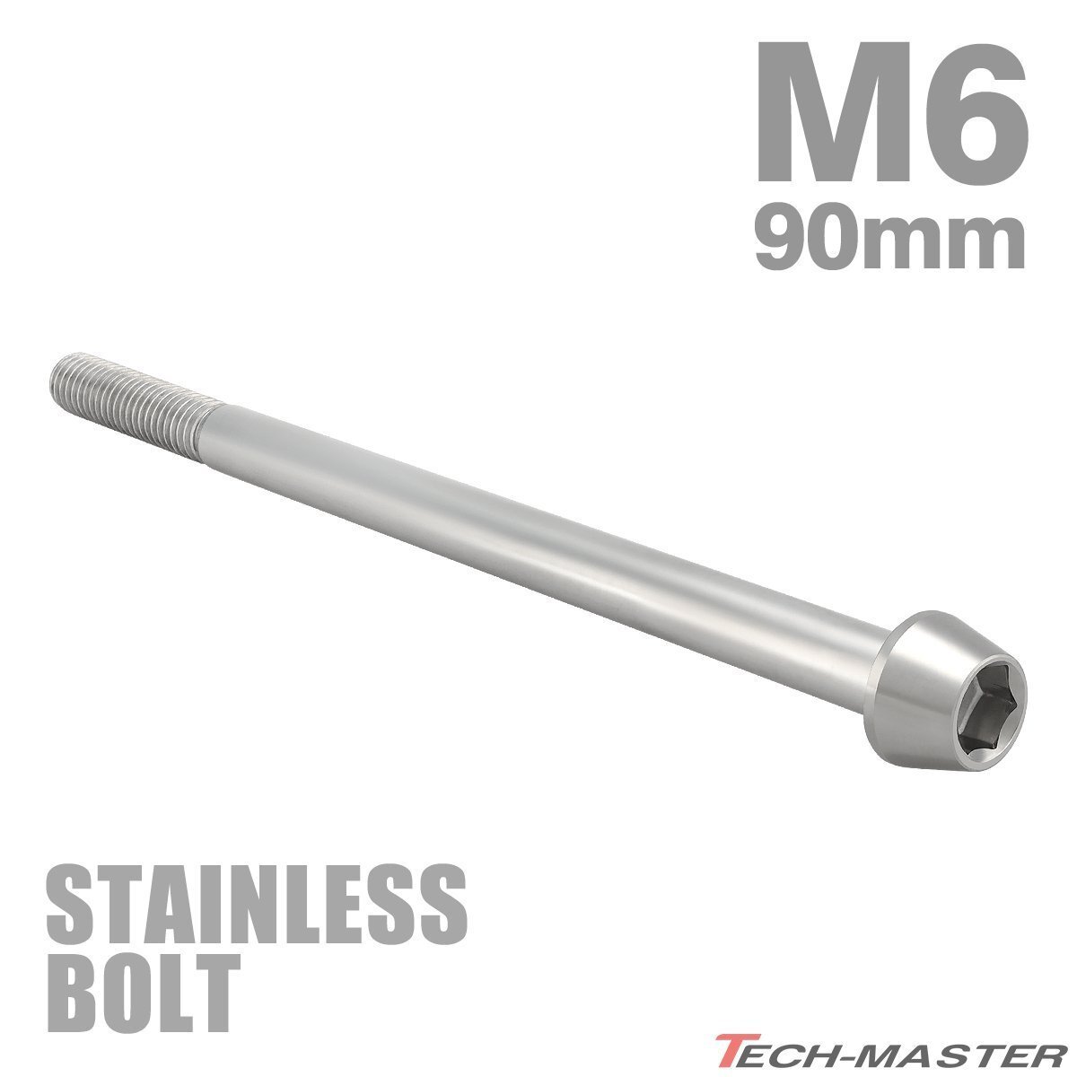 M6×90mm P1.0 キャップボルト テーパーヘッド ステンレス シルバー カウル フェンダー エンジン 車 バイク カスタム 1個 TB0028拍卖