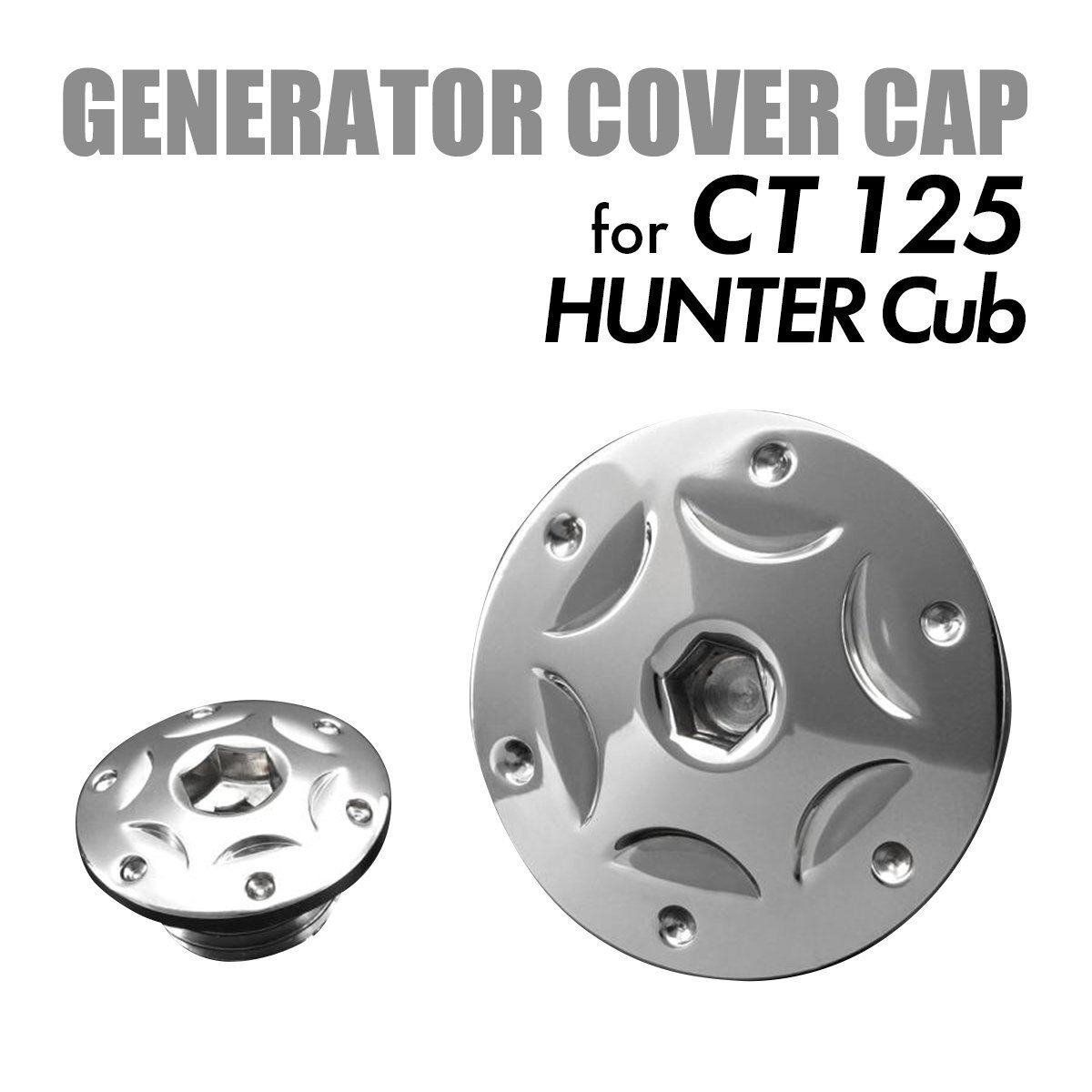 CT125 ハンターカブ カスタム エンジンカバー キャップ セット ホンダ ジェネレーターカバーキャップ シルバー TH0299拍卖