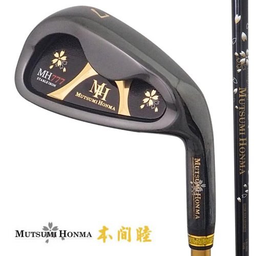 ムツミホンマ MH777 ワンレングス アイアン ブラックIP #5-PW 6本 純正カーボン (R) MUTSUMI HONMA 本間睦 MH-777 未使用品拍卖