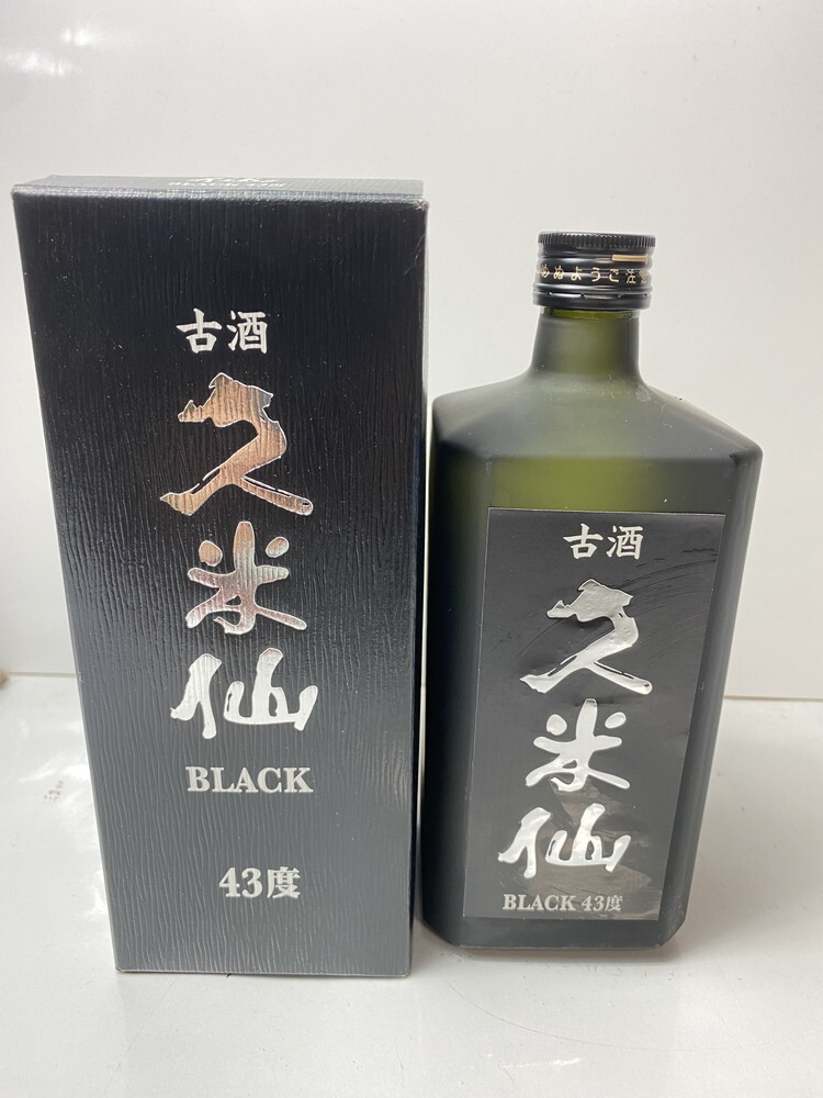 ICH (宮城県内のみ発送) 【現状渡し品】 未開栓 久米仙 BLACK 泡盛 箱付 720ml 43% 単品 〈214-251016-AA-12-ICH〉拍卖