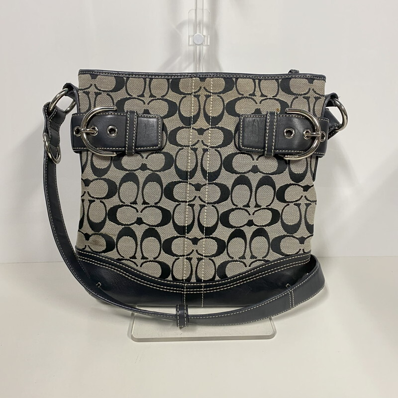 ICH【中古】コーチ ショルダーバッグ F03574 ブラック系 キャンバス×レザー シグネチャー〈180-251003-SM-04-ICH〉拍卖