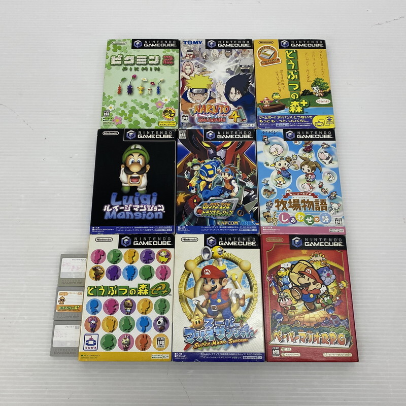 TEI【現状渡し品】ゲームキューブソフト・メモリーカード まとめセット マリオRPG マリオサンシャイン など〈023-251031-TS-12-TEI〉拍卖